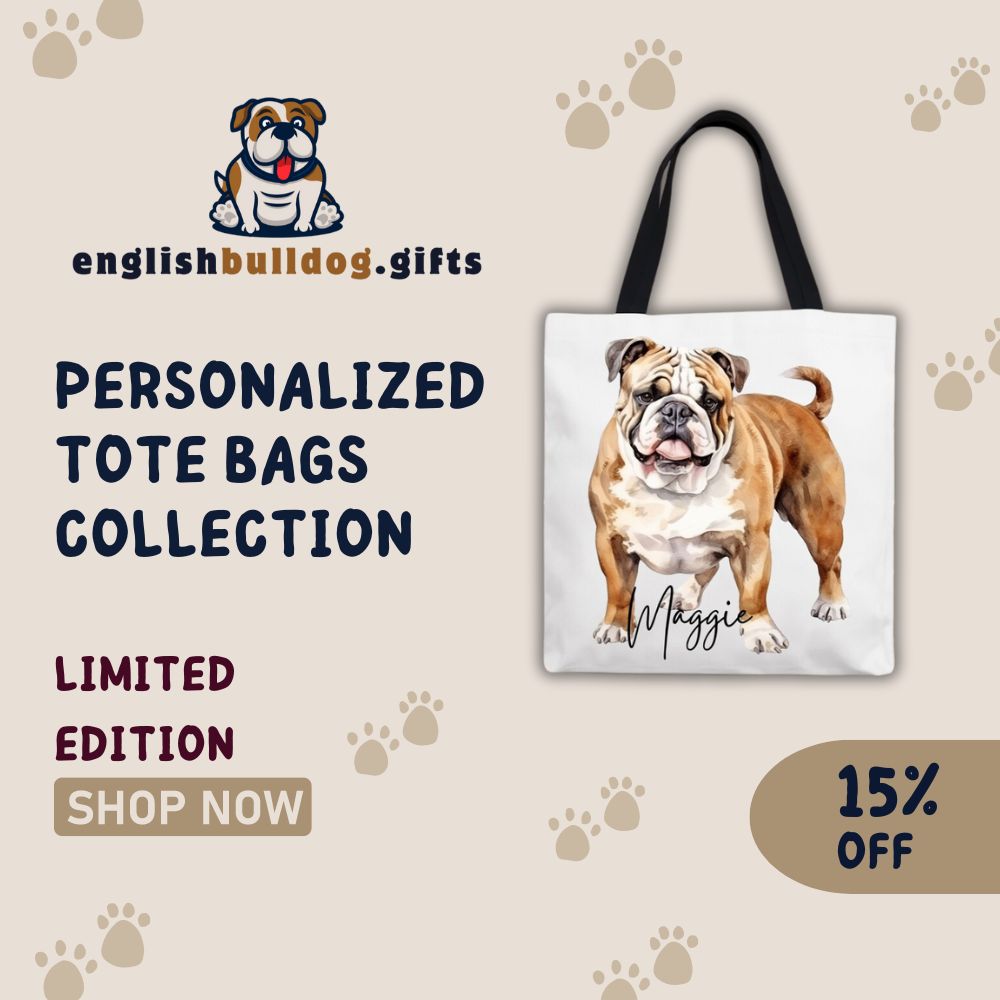 Personalized English Bulldog Tote Bags Collection